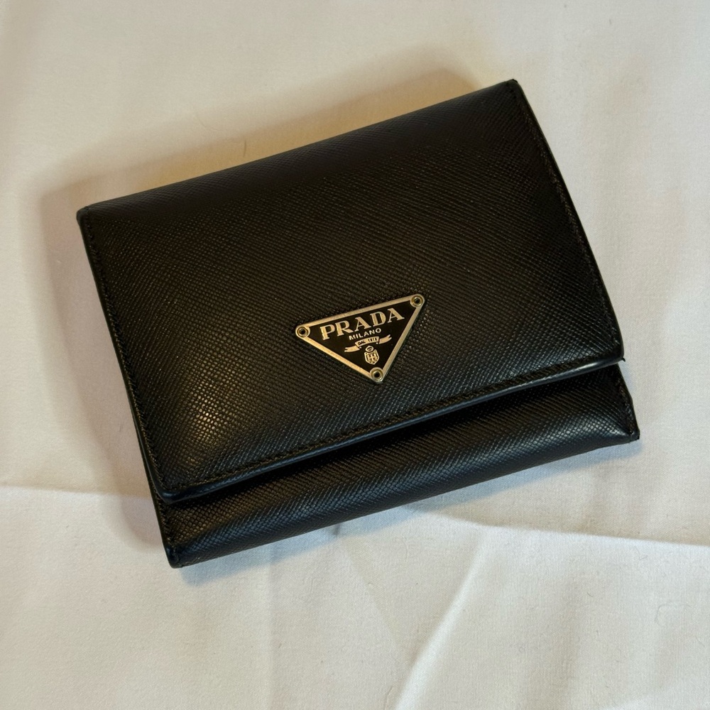 Prada Black Saffiano Leather Wallet
